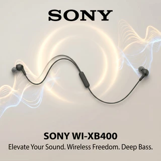 SONY WI-XB400 หูฟังสเตอริโอไร้สายบลูทูธกีฬาหูฟัง HIFI เกมชุดหูฟังแฮนด์ฟรีพร้อมไมโครโฟน