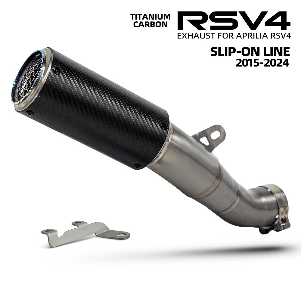 SC PROJECT CR-T Titanium racing รถจักรยานยนต์ท่อไอเสียชุด Slip On Line สําหรับ Aprilia RSV4 2015-202