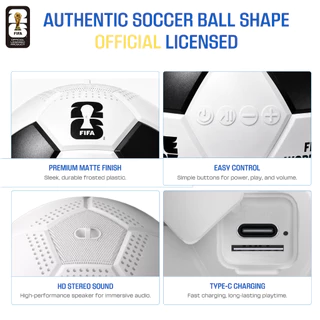 [FIFA Officially Licensed]F26S01 Bluetooth Speaker มาพร้อมสายคล้อง ลำโพงพกพา ใช้งานได้ 8 ชม รองรับการเชื่อมต่อบลูทูธและ TF Card with LED RGB Lighting