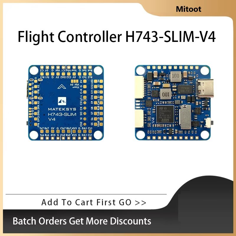 Matek H743-SLIM V4 Flight Controller STM32H743 ICM42688P DPS310 Blackbox OSD สําหรับ FPV Quad Fixed 