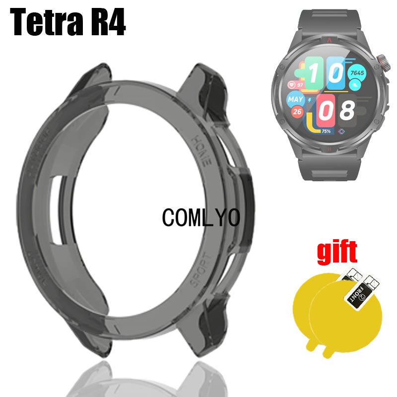 ฝาครอบสําหรับ Aolon Tetra R4 สมาร์ทนาฬิกาป้องกันกันชน Soft TPU กรณีป้องกันหน้าจอฟิล์ม
