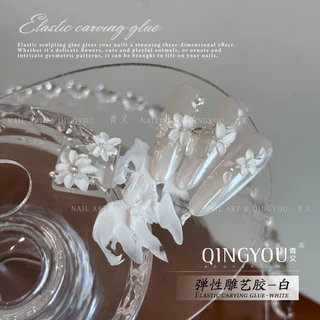 พร้อมส่ง เจลปั้นมือ มีความยืดหยุ่นได้ดี QINGYOU 6 กรัม / 15 กรัม Premium Carving Gel เจลปั้นนูน งานดอกไม้ งานอาร์ต