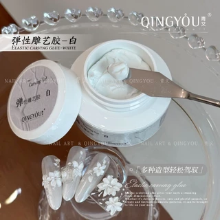 พร้อมส่ง เจลปั้นมือ มีความยืดหยุ่นได้ดี QINGYOU 6 กรัม / 15 กรัม Premium Carving Gel เจลปั้นนูน งานดอกไม้ งานอาร์ต