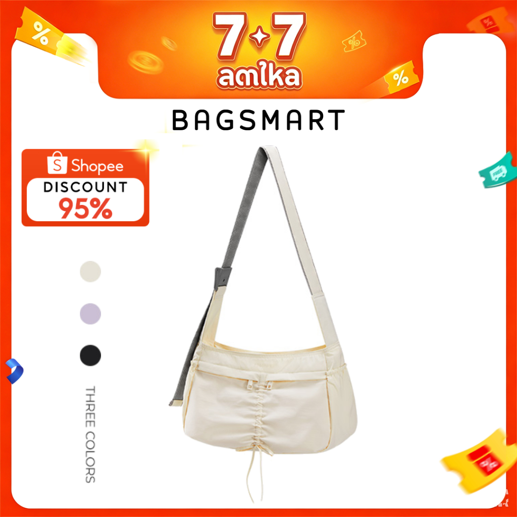 BAGSMART กระเป๋าสะพายความจุขนาดใหญ่ สายคล้องไหล่ปรับได้ crossbody bagกระเป๋าสะพาย กระเป๋าสะพายเดี่ยว