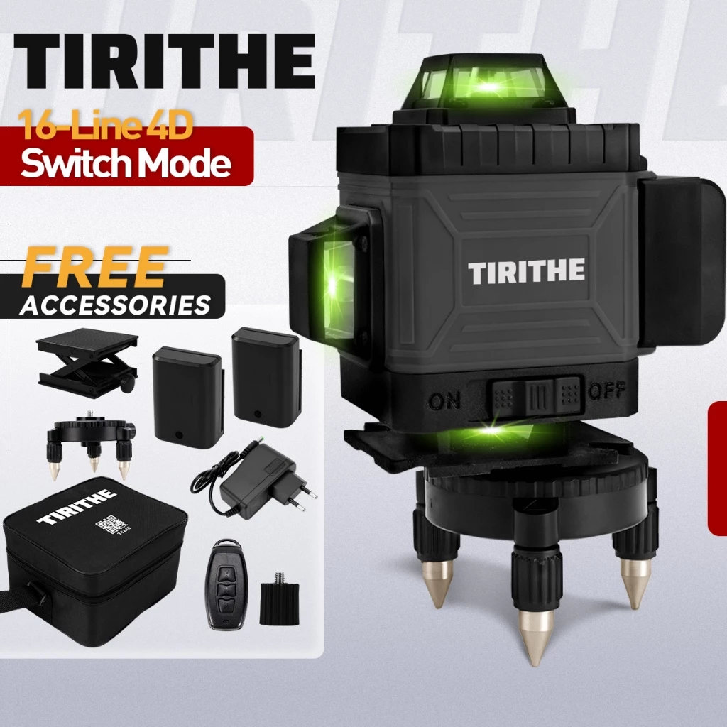 TIRITHE 16 Lines 4D ระดับเลเซอร์สีเขียว