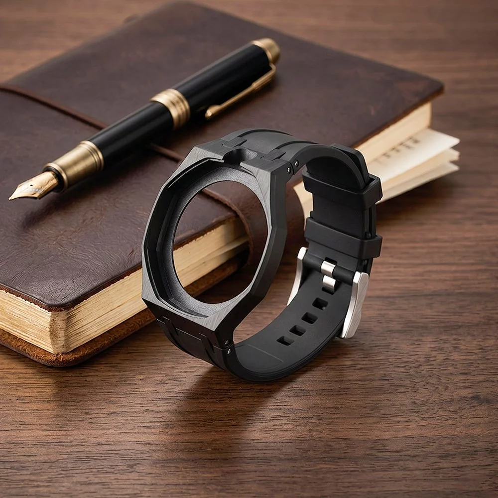 Luxury Modification Kit ซิลิโคน Band + เซรามิคสําหรับ Swatch x AP Royal Pop แปลงกระเป๋า Unisex นาฬิกาข้อมืออุปกรณ์เสริม
