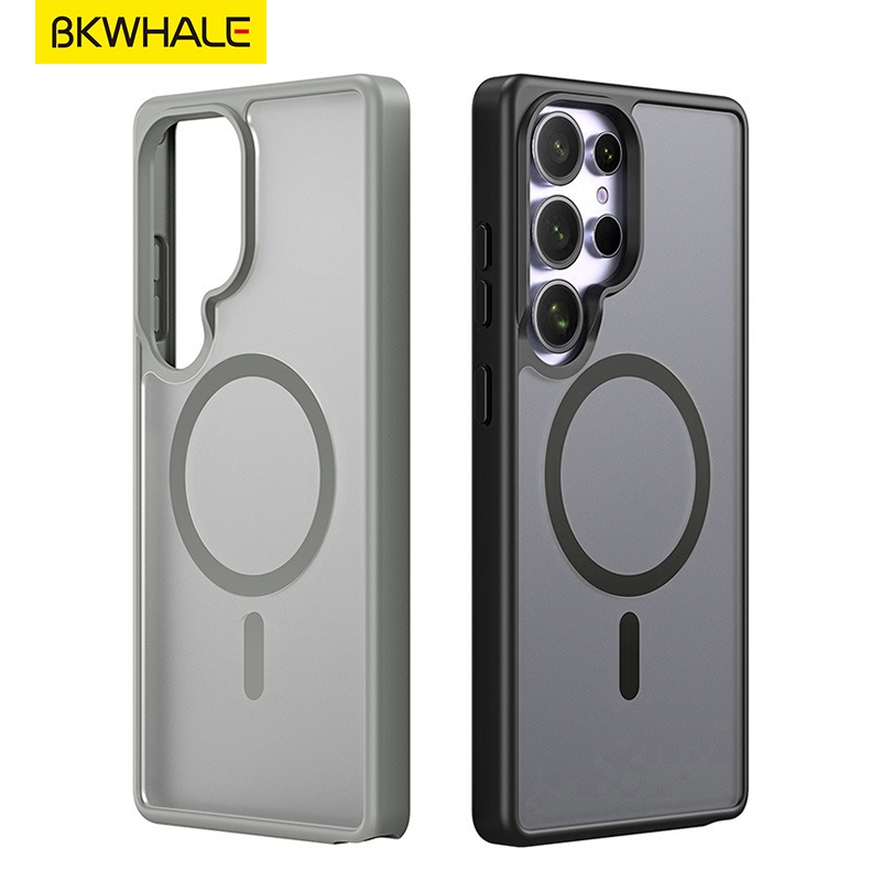SAMSUNG BKWHALE Magnetic Matteเคสโทรศัพท์สําหรับSamsung Galaxy A57 A37 A17 A27 A07 A56 A36 A26 A16 A06 A55 A54 A35 A34 A25 A24 A15 A14 S24 S24 S24 S25 Ultraปลอกใส่โทรศัพท์