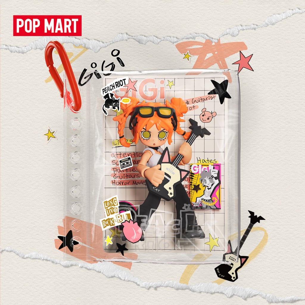 POP MART Peach Riot Carry the Music Series Block Pendant