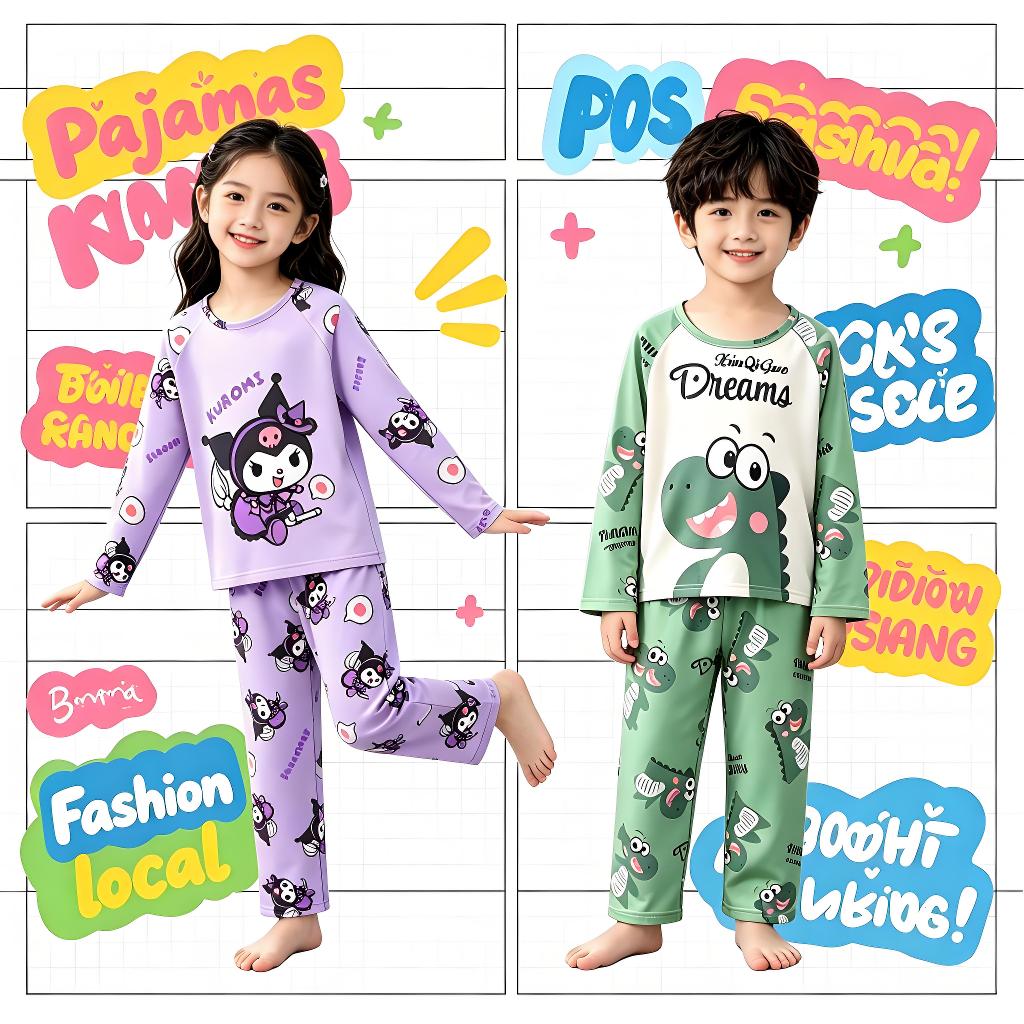 ลดกระหน่ำ! กางเกงนอน SpongeBob สำหรับเด็กชายและหญิง แขนยาว คอวกลม ไม่แพ้ง่าย สำหรับอายุ 12-13 ปี