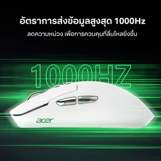 Acer OMR317 Tri-Mode Gaming Mouse PixArt Flagship Sensor การปรับ DPI 6 ระดับ Huannu 20M สวิทช์ Ergonomic Esports เมาส์