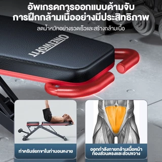 OneTwoFit ม้านั่งออกกําลังกาย ม้านั่งดัมเบลอเนกประสงค์ ม้านั่งซิทอัพ ปรับมุมเบาะได้ 6 ระดับ พับได้ รับน้ำหนักได้ 150 กก.