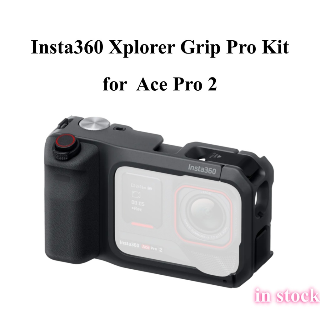 【Original In Stock】Original Insta360 Xplorer Grip Pro Kit สําหรับ Insta360 Ace Pro 2 Action กล้อง Slate สีเทา/สีดํา