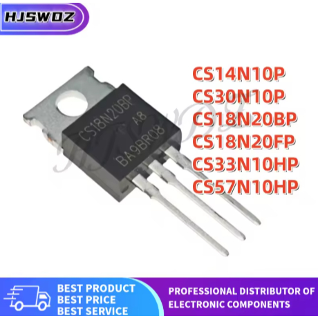 1-5PCS ใหม่ CS33N10HP CS57N10HP CS14N10P CS18N20BP CS18N20FP CS30N10P TO-220 ทรานซิสเตอร์ยี่ห้อใหม่ใ