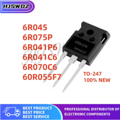 1-5PCS 5 ชิ้น/ล็อต 6R045 6R075P 6R041P6 6R070C6 6R041C6 60R055F7 IPW60R045CP IPW60R075CP IPW60R055C7