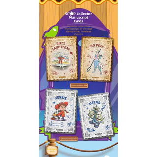【English version】Jikashe Disney Toy Story Time Exhibition Movie Collection Card Pixar สินค้าอนิเมะของแท้