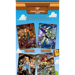 【English version】Jikashe Disney Toy Story Time Exhibition Movie Collection Card Pixar สินค้าอนิเมะของแท้