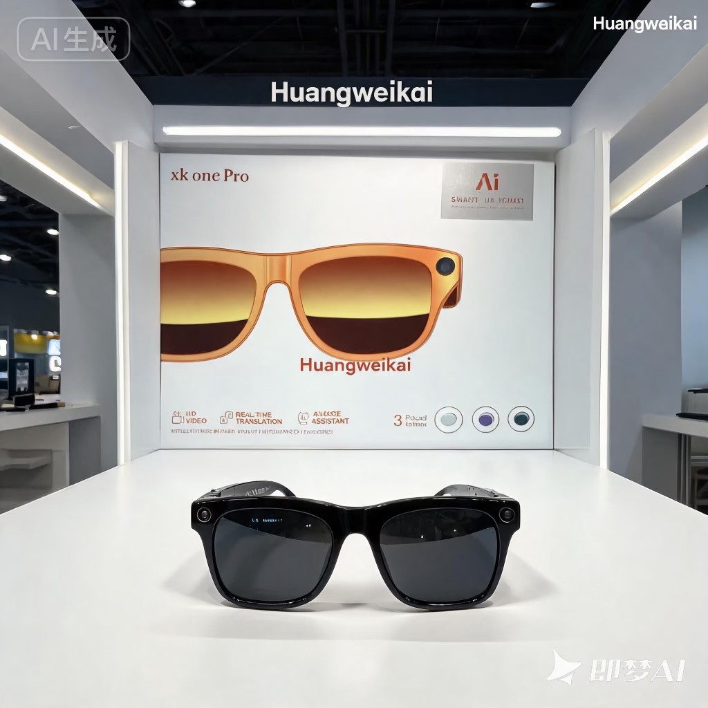 Xk one pro 8mp HD กล้องสมาร์ท Al กล้องแว่นตาสมาร์ท Voice Assistant Anti Blue-Light แว่นตากันแดดเพลง 