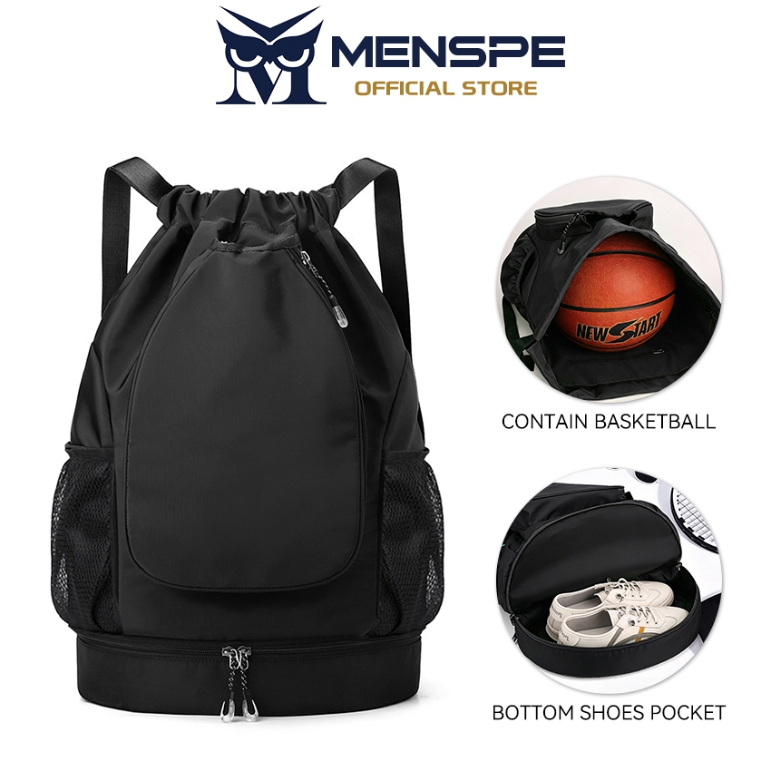 MENSPE Drawstring Backpack Bag Outdoor Waterproof Gym Backpack Sports Yoga Gym Swim Bag Backpack