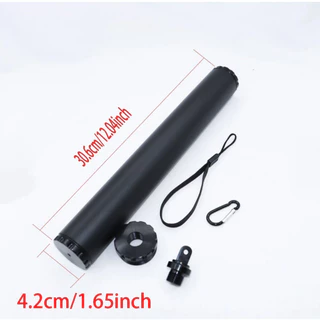 Shan Bao 5W-2 ชุด 9 ชิ้น หลอดเก็บอลูมิเนียมอัลลอยด์หลายขนาด (6/8/10/12 นิ้ว), ตัวยึดป้องกันกันความชื้นสําหรับอุปกรณ์ตกปลา, เดินป่าและตั้งแคมป์อุปกรณ์กลางแจ้ indo m12