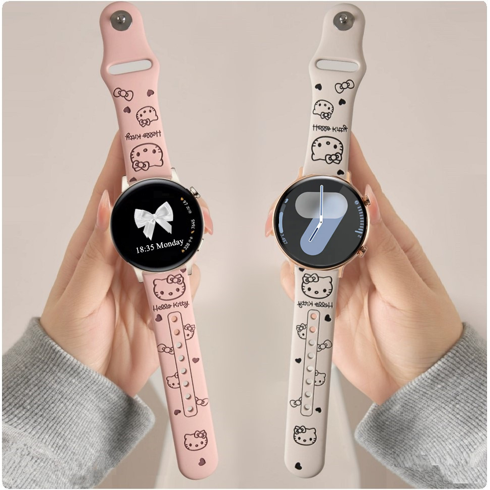 3D Carved Strap Compatible For สาย Galaxy Watch 9 Strap Soft สาย Galaxy Watch Ultra Strap Rubber Gal
