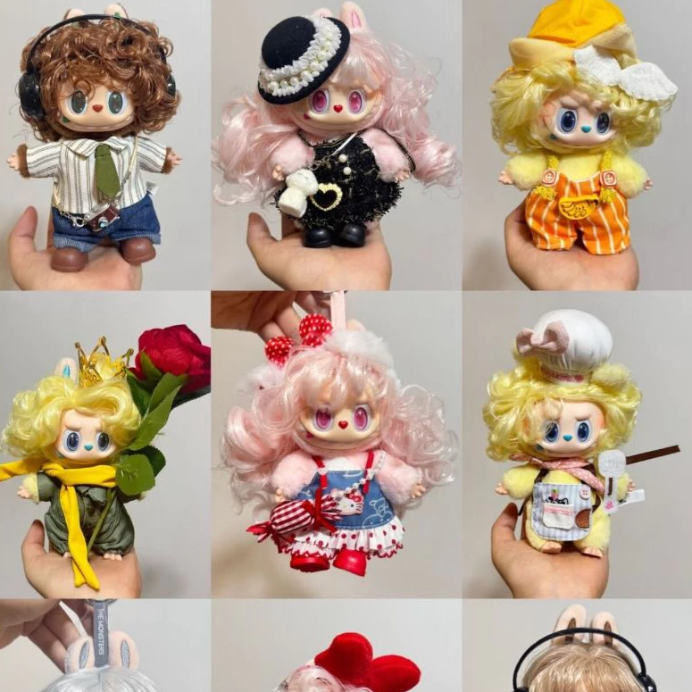 Labubu Retro Barber Shop Series เสื้อผ้าเด็ก Cool Suit Dress Up Collection