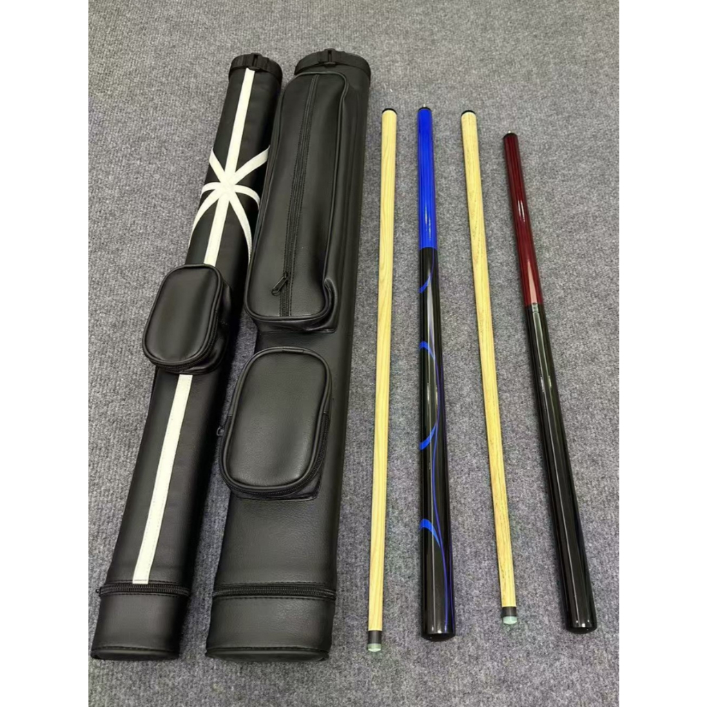Break Pool Cue ไม้พูลแยกครึ่ง 1/2 ไม้แอช ยิงเปิดบอล หัวไม้ขนาด14มิล ยาว145ซม. ไม้พูลอเมริกัน 8บอล พร้อมกระบอกใส่ไม้พูล