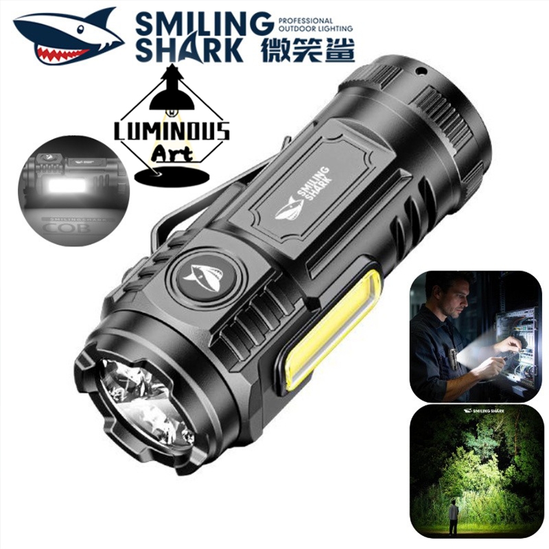 READY STOCKLUMINOUS ART ขนาดเล็ก Massive Power ไฟฉายแบบชาร์จไฟได้ Led Super Bright พร้อมคลิป COB Floodlighting 4 โหมดกันน้ําขนาดเล็กกลางแจ้งฉุกเฉิน Hikin