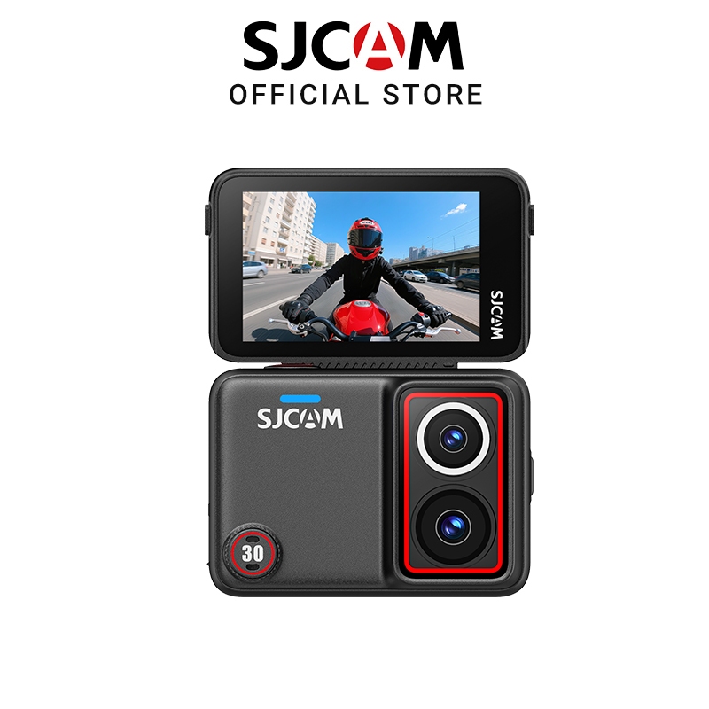 SJCAM SJ30 8K Action Camera พร้อมเลนส์คู่,ที่จับแบตเตอรี่ 7H,กล้องแสงน้อย,2.51 Flip Touch Screen, SteadyMotion 2.0 Stabilization,30M กันน้ําสําหรับ Creator Vlogging