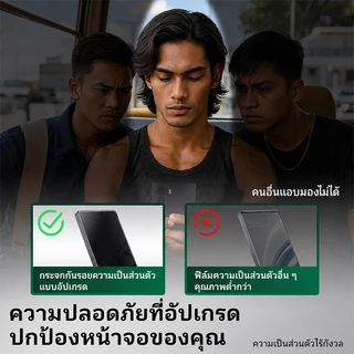 TBTIC ฟิล์มกระจกนิรภัย HD & กันมองเห็น สำหรับ Infinix Smart 9 / Hot 50i / Note 50 Pro / Hot 60 Pro / Hot 60i / GT 30 Pro / Smart 10 ติดตั้งง่าย ไม่ทิ้งรอยนิ้วมือ ป้องกันรอยขีดข่วน และกันแตก