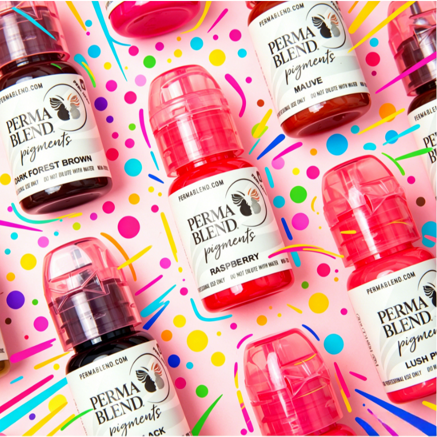 Lip15ML PERMA BLEND Tattoo Pigment 0.5oz, สีติดทนนานและมั่นคง, สีสักปาก