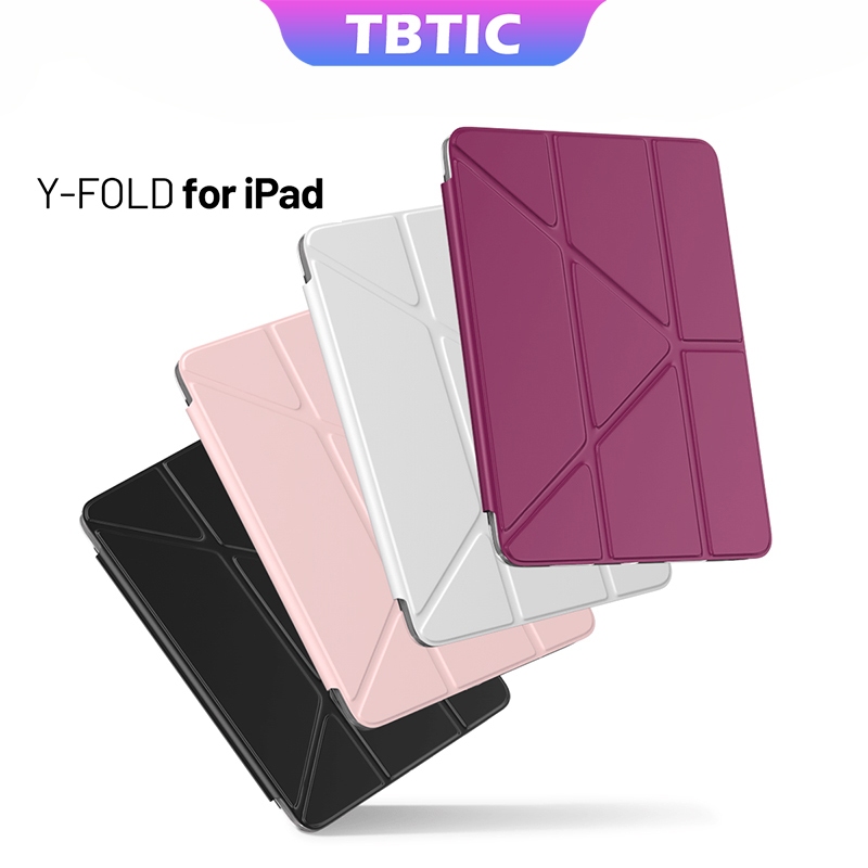 TBTIC เคส iPad เคสใสฝาพับ กันกระแทก พร้อมที่เก็บปากกา Auto Wake/Sleep ขาตั้งพับได้หลายมุม สำหรับ iPad 12th 11th A16 2026/2025 10th 10.9 นิ้ว