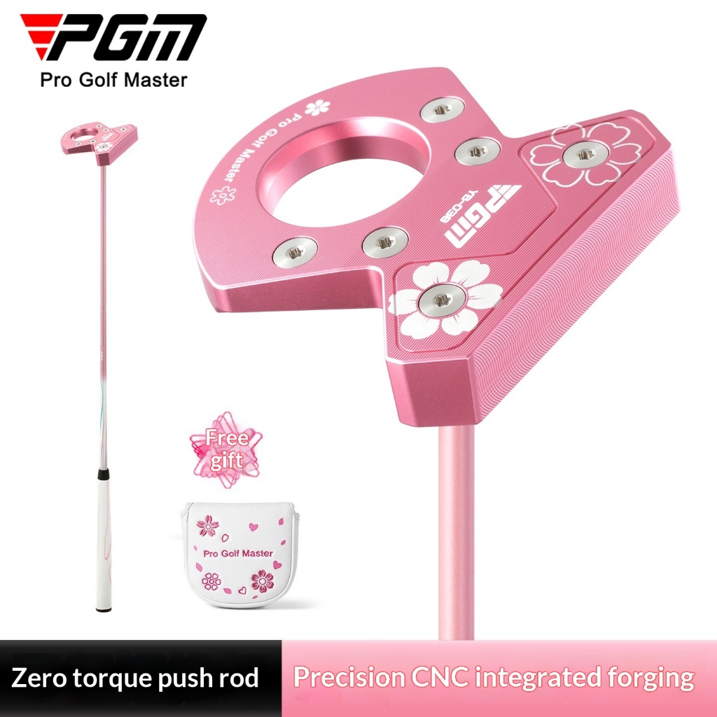 PGM Golf Club สุภาพสตรี Zero Torque Putter อัตโนมัติ Balance Stable ปลอมอลูมิเนียม Low Center of Gravity พร้อม Pick-Up Ball ฟรีพัตเตอร์หมวก TUG0