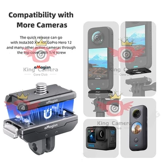 【ร้านไทย】AMagisn Insta360 X6/X5/X4 Air/Ace pro 2/X4 QUICK RELEASE ฐานโลหะแม่เหล็ก QUICK RELEASE อะแดปเตอร์กล้องกีฬาอุปกรณ์เสริม