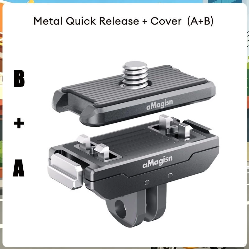 【ร้านไทย】AMagisn Insta360 X5/X4 Air/Ace pro 2/X4 QUICK RELEASE ฐานโลหะแม่เหล็ก QUICK RELEASE อะแดปเตอร์กล้องกีฬาอุปกรณ์เสริม thumbnail 10