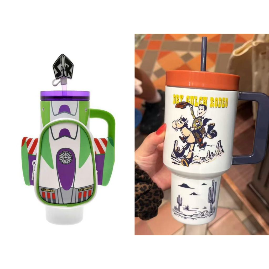 Toy Story Cowboy Woody Pony Woody Woody Straw Cup/Buzz Lightyear Joint Water Cup