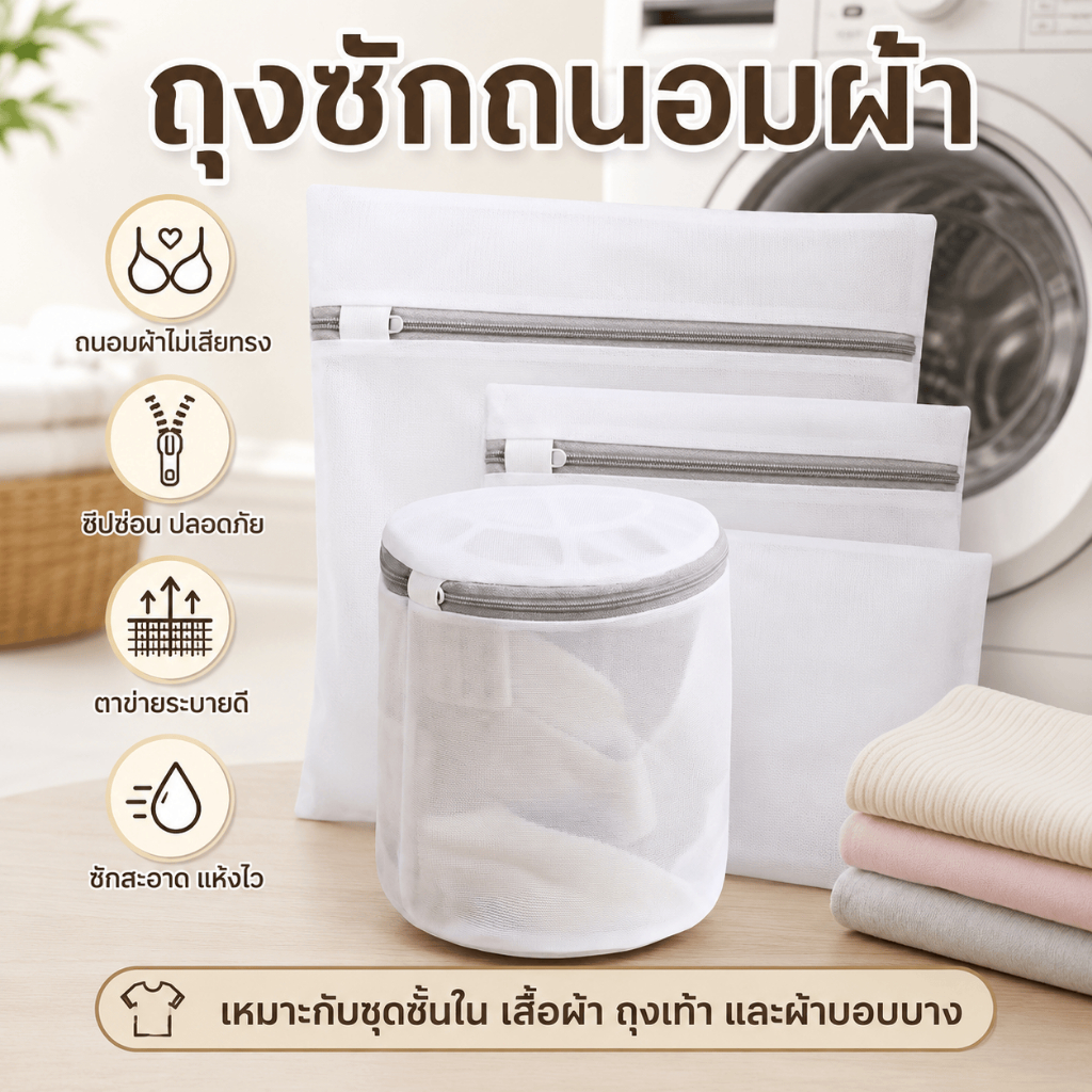 ถุงตาข่ายละเอียดซักผ้าชุดใช้ในบ้าน เฉพาะเครื่องซักผ้า เหมาะบรา ชุดชั้นใน เสื้อไหมพรม ป้องกันผ้าย้วย