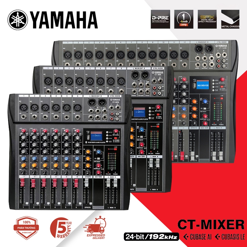 YAMAHA CT60S/CT80S/CT120S MIXER 6/8/12 ช่องสถานีผสมมืออาชีพ,การเล่น USB,+แหล่งจ่ายไฟ 48V,ในครัวเรือน