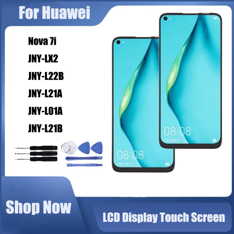 สําหรับ Huawei Nova 7i JNY-LX2 JNY-L22B JNY-L21A JNY-L01A JNY-L21B จอแสดงผล LCD Touch Screen Digitiz