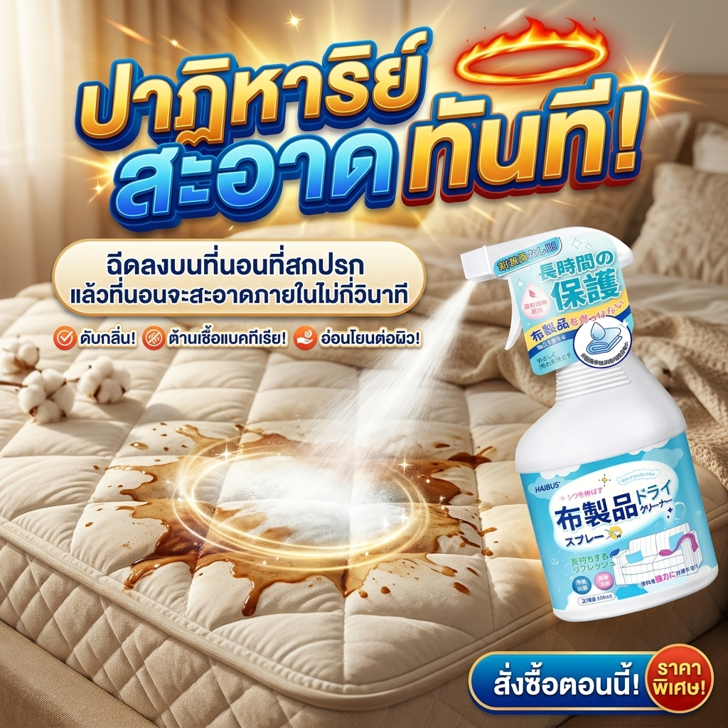 💥 ราคาต่ำสุดทั้งออนไลน์ 💥 สเปรย์ทำความสะอาดที่นอน ซักโซฟาผ้า น้ำยาทำความสะอาดโซฟา สเปรย์ซักโซฟา ซักโซฟา ขจัดคราบล้ำลึก ฆ่าเชื้อโรค ไม่ระคายมือ สเปรย์ทำความสะอาด ที่ซักโซฟา โซฟา พรมปูพื้น
