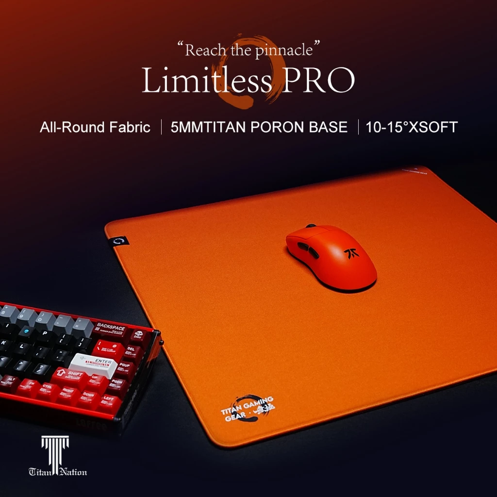 [พร้อมส่ง]TITANNATION แผ่นรองเมาส์เกมมิ่ง FPS 490x420mm แผ่นรองเมาส์ฐาน PORON สัมผัสสมดุลเอียงไปทางลื่น สำหรับเล่นอีสปอร์ตระดับมืออาชีพ