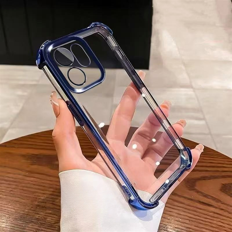01เคสใส กันรอยเลนส์กล้อง ขอบสี กันกระแทก สำหรับ Oppo Reno15 15F 15pro15promax 14 14F 14pro A5x A6Pro