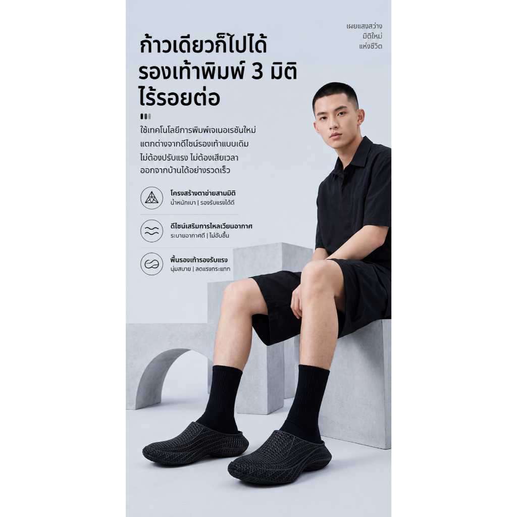 MEIKISS รองเท้า 3D พิมพ์โครงตาข่าย 2 รูปที่ 5
