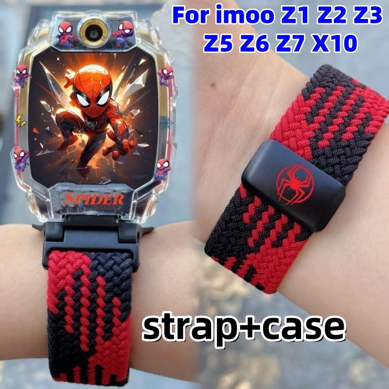 สายรัดแม่เหล็ก Spiderman สําหรับ imoo Z1 Z2 Z3 Z6 Z5 Z7 X10 imoo Z1 สาย imoo X10 สายนาฬิกา imoo Z1 ส