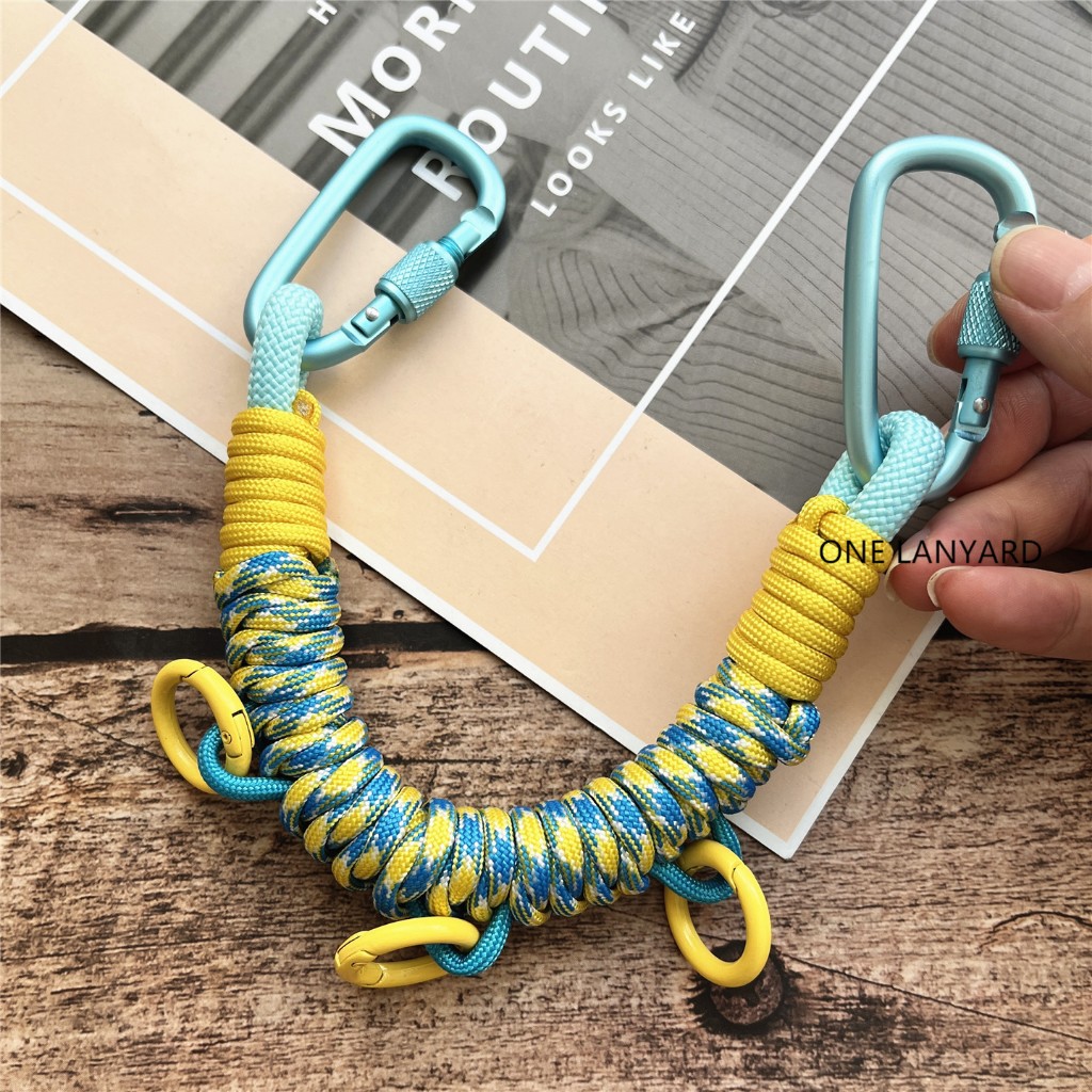 สายรัดเชือก Handmade Key Lanyard ที่ถอดออกได้ Key Chain กระเป๋ากลางแจ้งสําหรับโทรศัพท์พวงกุญแจพรีเมี่ยมมือถือแขวน Strings พวงกุญแจเชือก