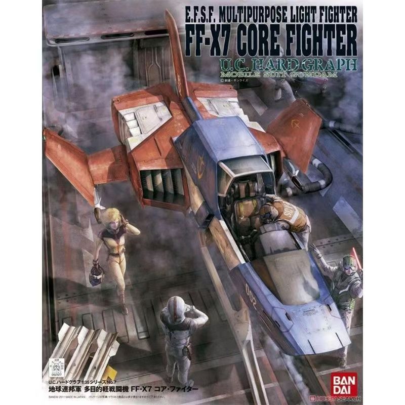 MISB พร้อมสต็อก Bandai HGUC 1/35 Core Fighter Earth Federal Army Multi-Energy Fighter Gundam Assembl