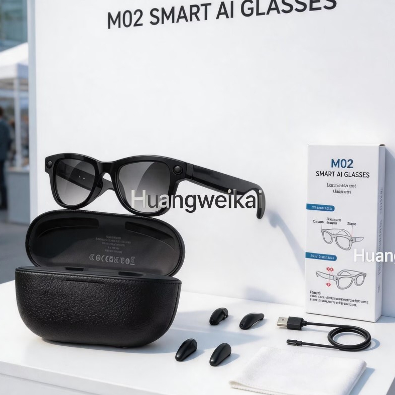 2026 M02 ultra Wi-Fi xk one pro ใหม่สมาร์ท Al กล้องแว่นตา BlueTooth แว่นตา HD โทรสมาร์ทกันน้ํา Voice