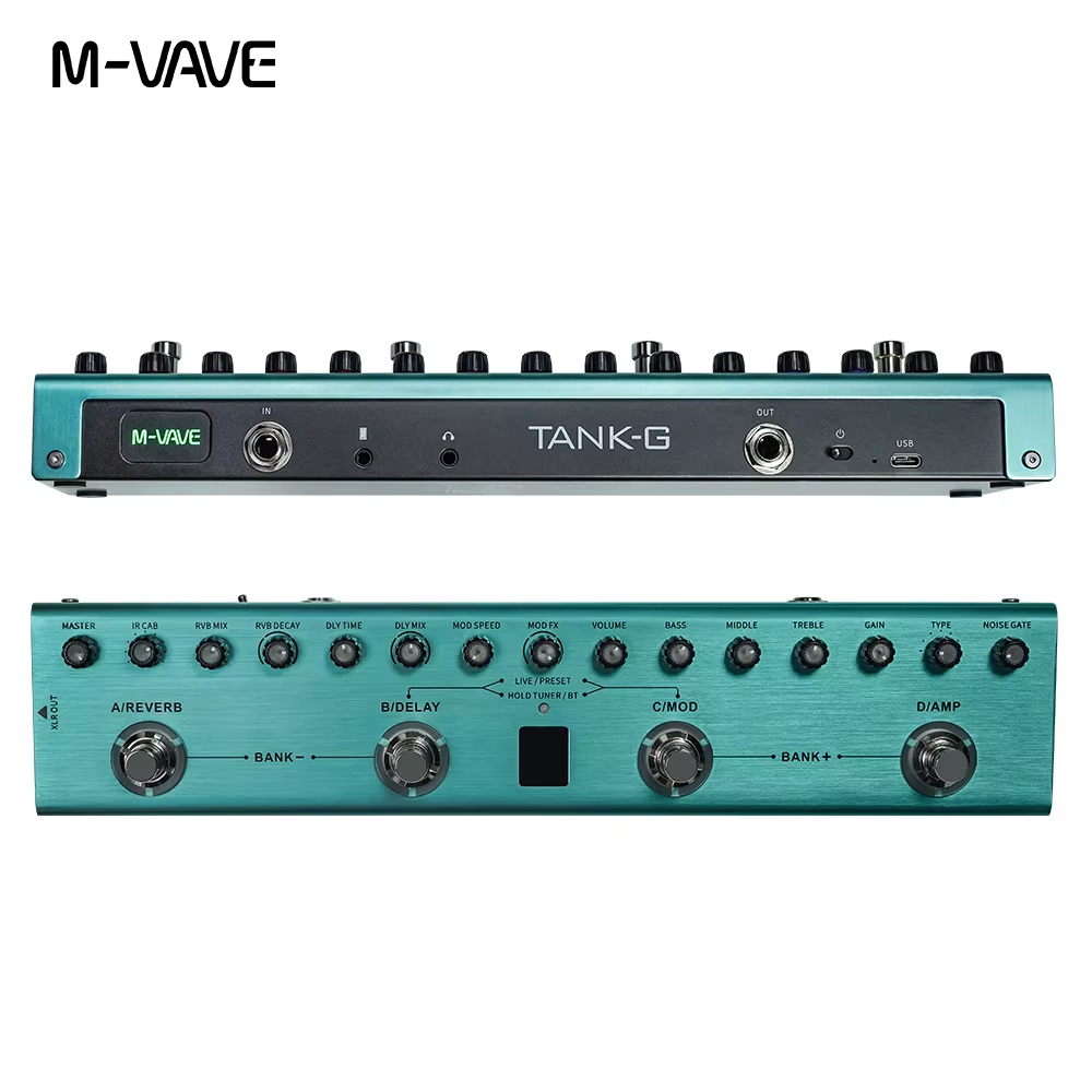 ⭐⭐⭐M-VAVE Tank-G กีตาร์ Multi-Effects เหยียบชาร์จ 36 Presets 9 ช่อง Preamp 8 IR Cab Slots 3 Modulation/Delay/Reverb Effects