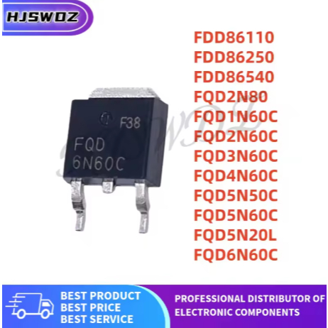 5PCS ใหม่ FQD5N50C FDD86250 FQD6N60C FQD2N60C FQD2N80 FQD3N60C FDD86110 FQ865D4N60C FQD5N60C FQD5N60