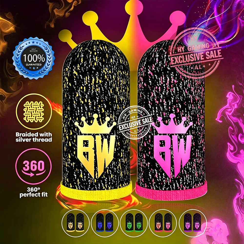 เฮ้ ถุงมือนิ้วเล่นเกม 3ง ของแท้, ผ้าใยเงินนําไฟฟ้า 0.3 มม. บางเฉียบ, เรียบและอย่างต่อเนื่อง, ถุงมือนิ้วเล่นเกมกันเหงื่อ