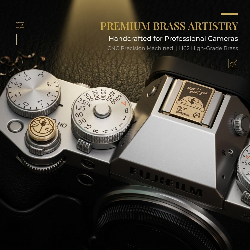 กล้องปุ่มชัตเตอร์กุญแจรองเท้าร้อนโลหะเหมาะสําหรับ Fujifilm XT5 XS20XS10XT30 รุ่นที่สอง X100VI Nikon ZFCZ30 เหมาะสําหรับกล้องรุ่น Canon ส่วนใหญ่